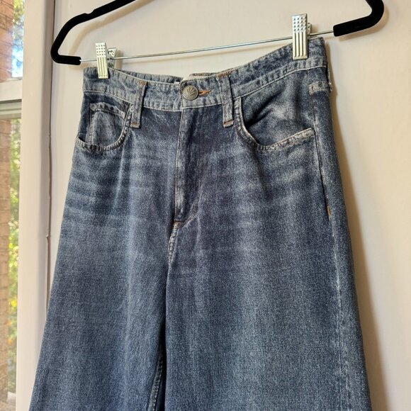 Rag & Bone Miramar Sofie Wide Leg Pant Sweatpant Jeans Kimber Blue 25 - Picture 6 of 12